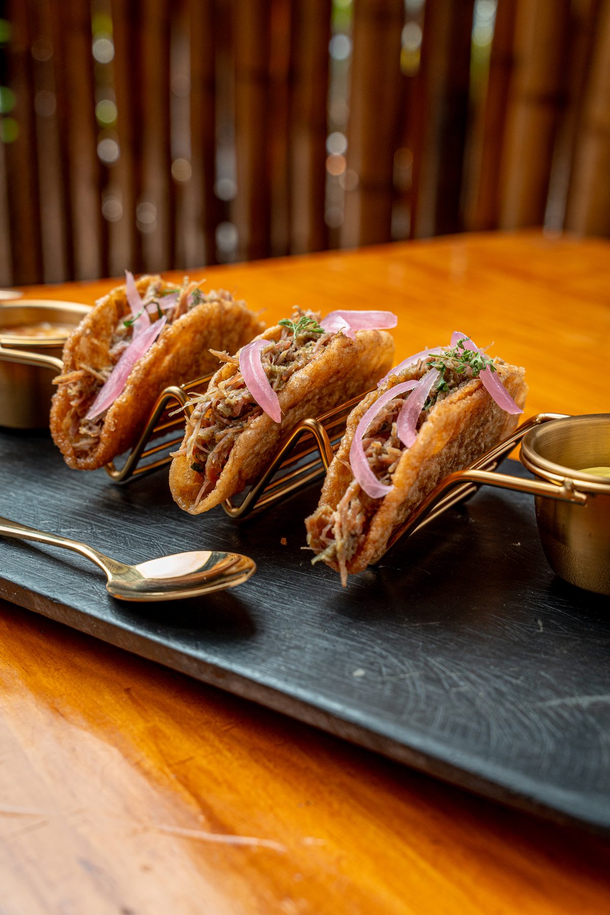 Tacos Tostados de Arepa Oreja de Perro
